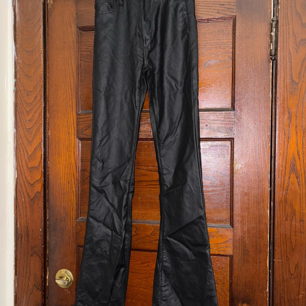 Edikted Black Leather Pants